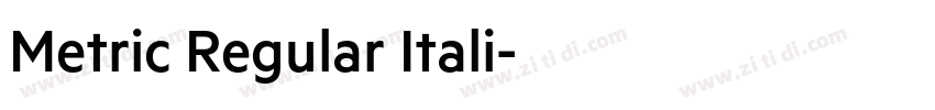 Metric Regular Itali字体转换